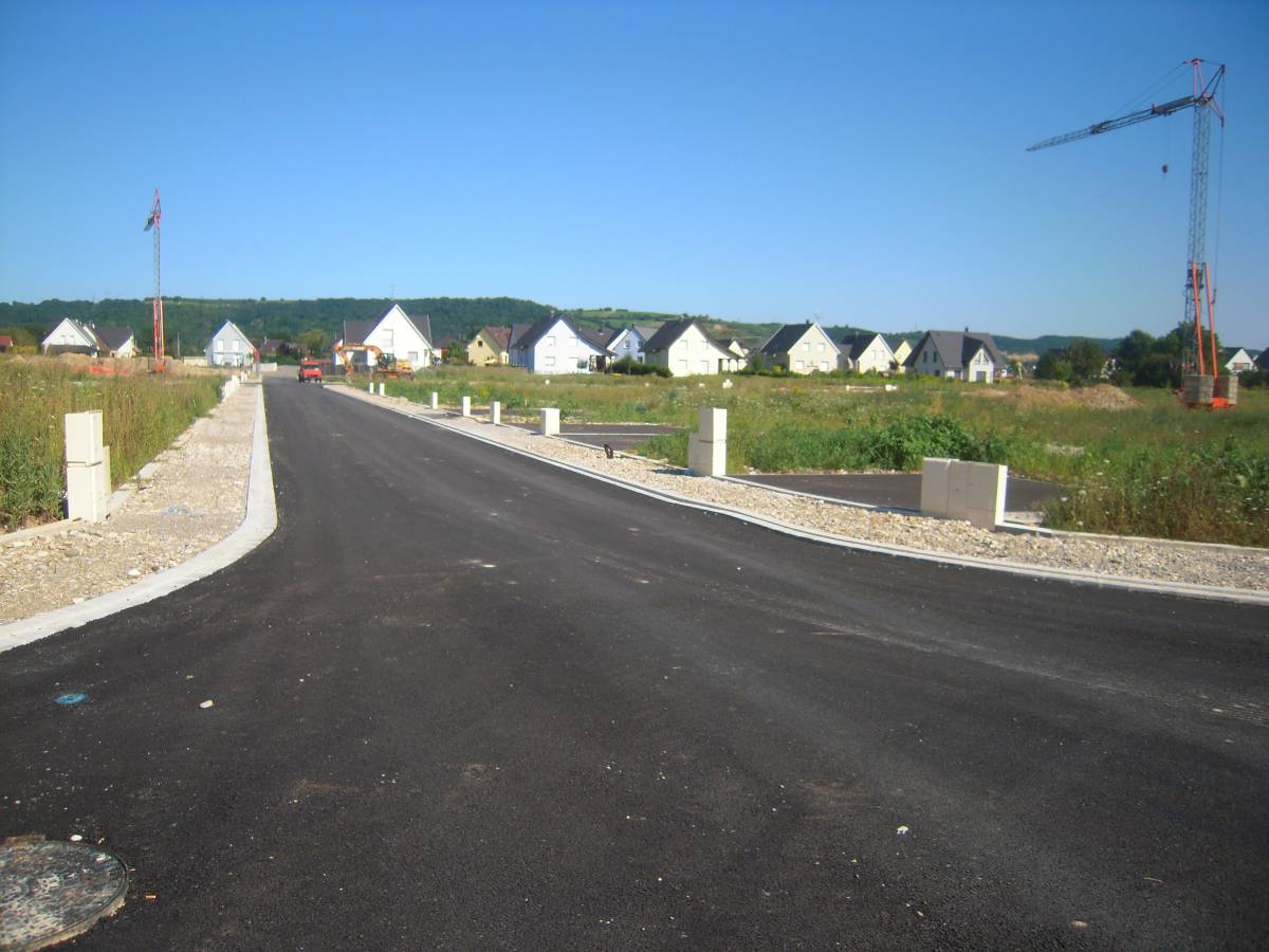 Travaux de viabilisation à Sierentz dans le secteur des trois frontières (68) Saint-Louis